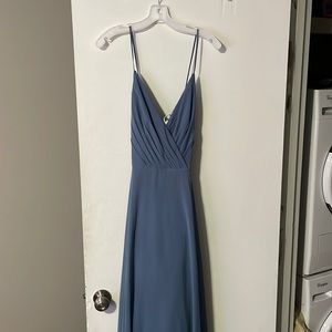 Blue steel size 10 Bridesmaid dress from David’s bridal